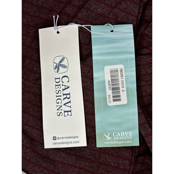 Carve Designs "Talora" Tunic Mini Dress Maroon Striped UPF 50 Size XS NWT!! - Picture 6 of 7